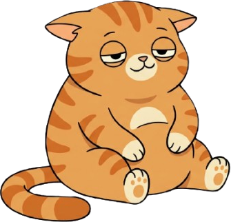 A sleepy orange cat